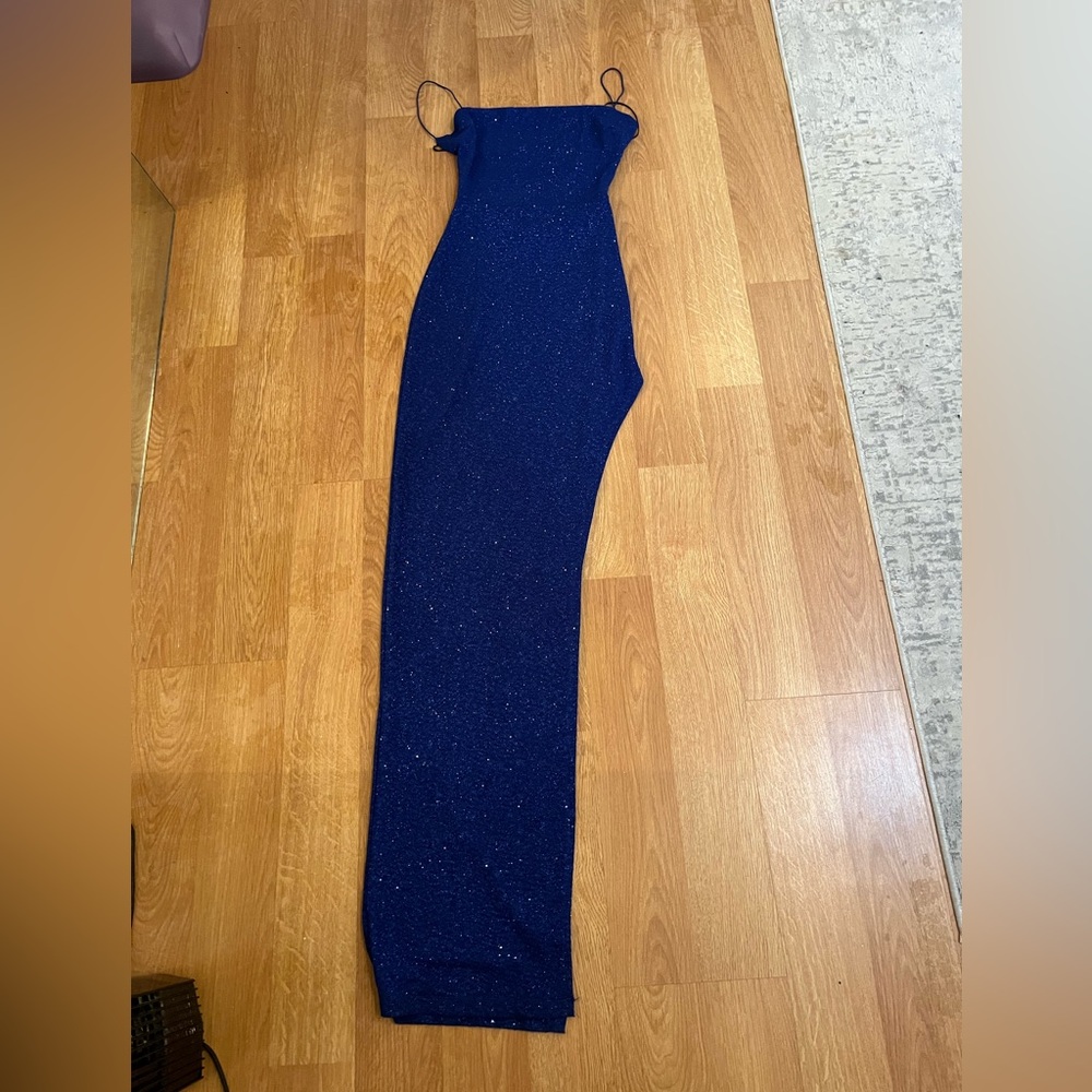 Blue long formal dress